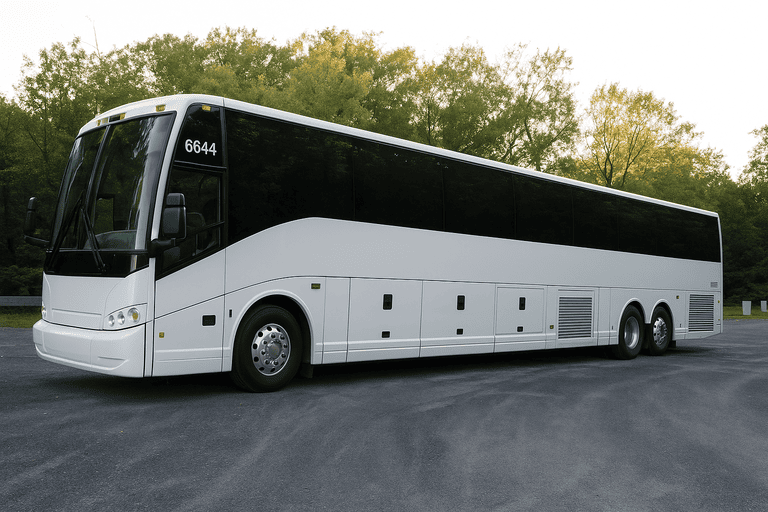 exterior of Charter Bus Rental Idaho Falls coach bus