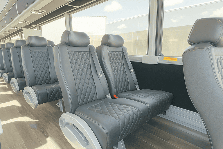 interior of Charter Bus Rental Idaho Falls charter bus