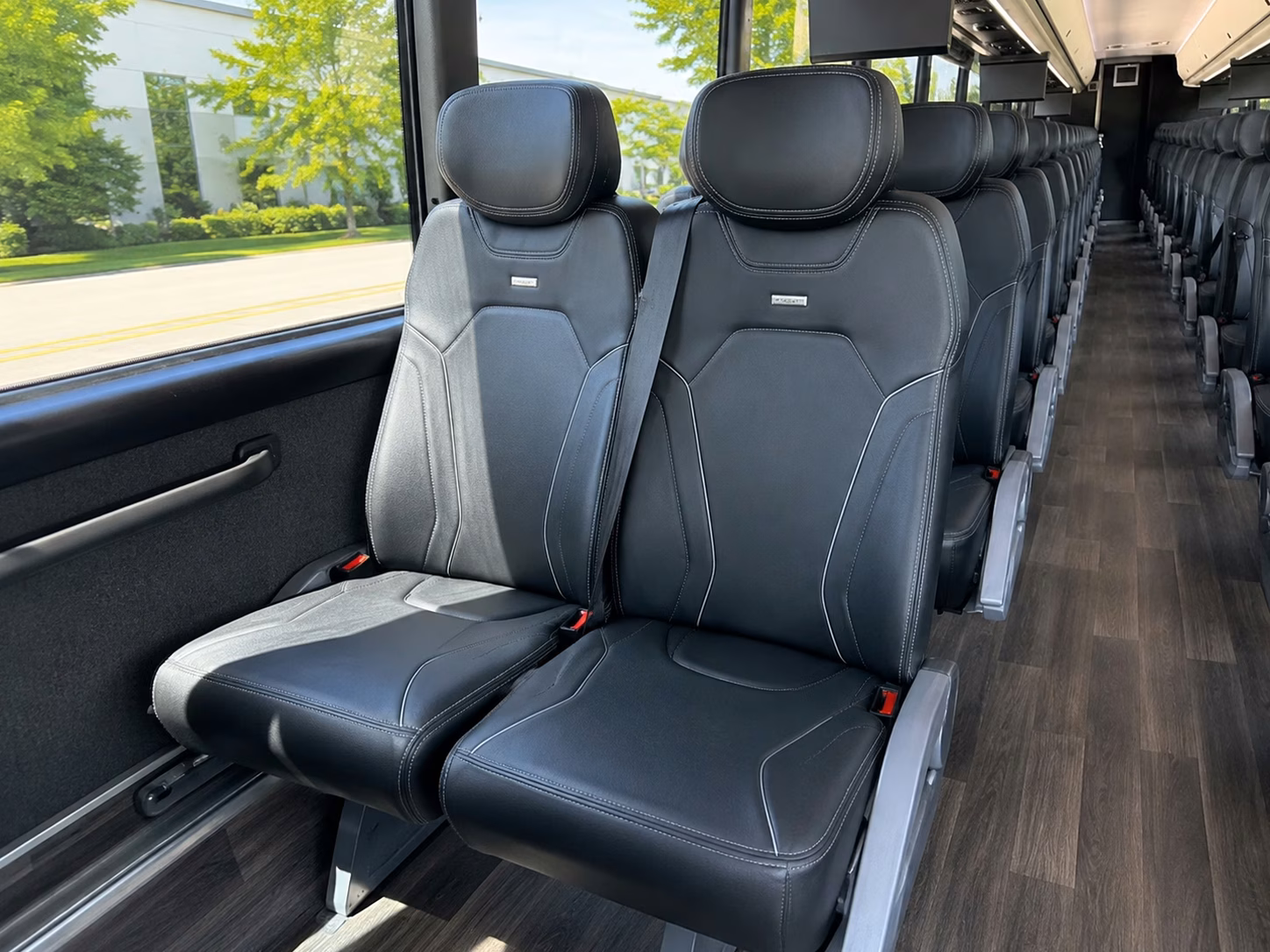 56 passenger charter bus inside